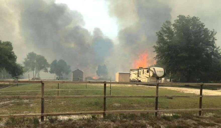 An 80-acre wildfire that threatened homes in southwest Marion County last week was likely caused by an outdoor burn that got out of control. Photo: MCFR via Facebook