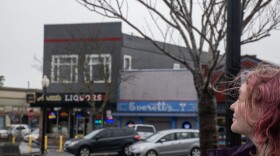 Elise Fero looking over the Arcata Plaza and “Tavern Row”.