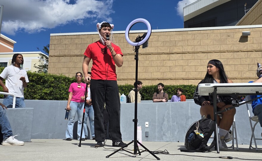 UCF Kitty staged the first ever Meowing Contest on the college's campus on Tuesday October 14, 2025.