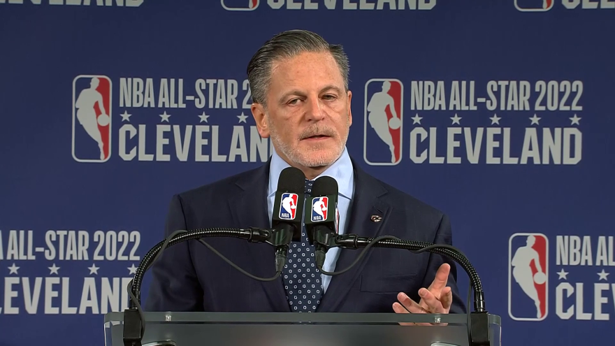 Dan Gilbert is recovering after stroke symptoms. Here, Gilbert, who is the majority owner of the Cleveland Cavaliers, announces that the 2022 NBA All-Star game will be coming to Cleveland. [NBA]