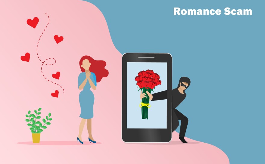 On the "Sound of Ideas," we discuss the impact of romance scams, which the FTC said reached a record high in 2021. [kate3155/shutterstock]