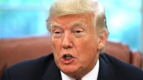 President Trump makes brief remarks during a meeting in the Oval Office at the White House on Aug. 28, 2018 in Washington, D.C. (Chip Somodevilla/Getty Images)