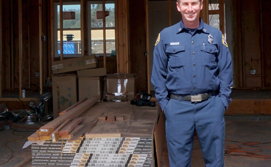 Nearly a year after the Tubbs Fire, Paul Lowenthal's rebuild is finally nearing completion — this time with more fire-resistant materials.