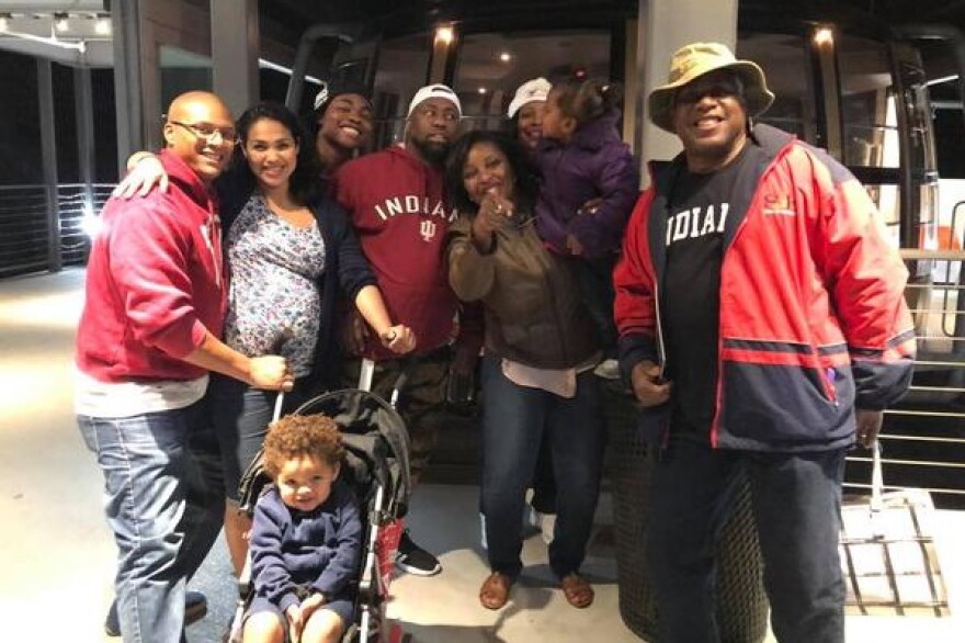 Lloyd "Lucky" Hall (at far right) died of Covid-19 in March 2020 at age 69. He leaves behind a wife and a family of children and grandchildren.