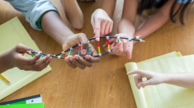 Students getting hands-on experience with real genomic research in the classroom.