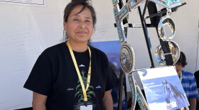 Sarah Aragorn with her award-winning headstall.