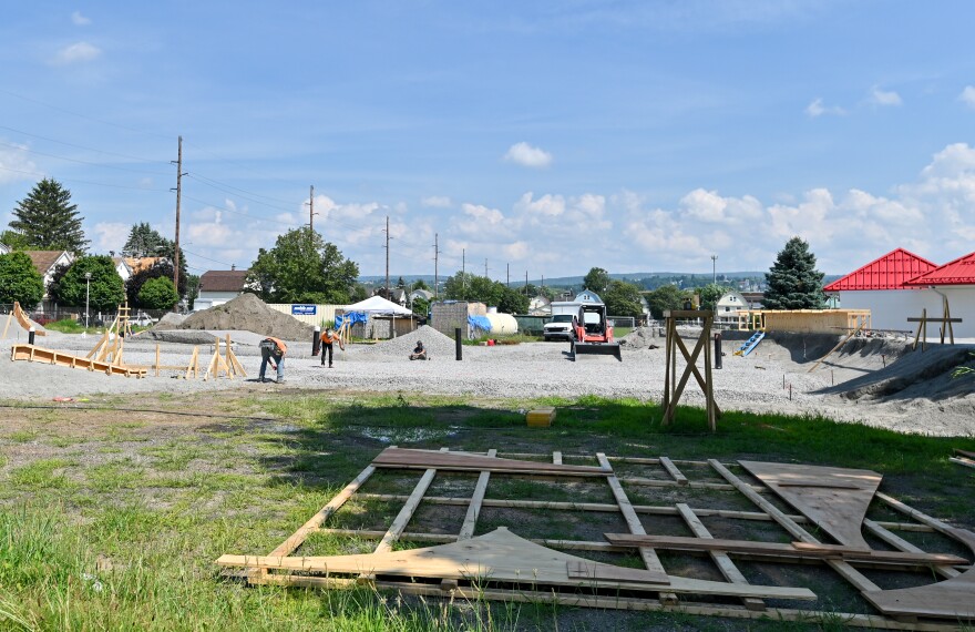The skate park at Weston Field is expected to be finished by the end of the summer.