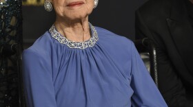 NASA mathematician Katherine Johnson, pictured at the 2017 Academy Awards, was one of the women profiled in the book and film <em>Hidden Figures</em>. She died Monday at 101.