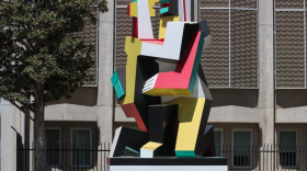 Art sculpture in downtown Fresno.
