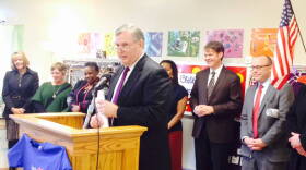 Indianapolis Mayor Greg Ballard speaks at the Warren Early Childhood Center on Thursday, Dec. 11 before signing an ordinance to create a city preschool program.
