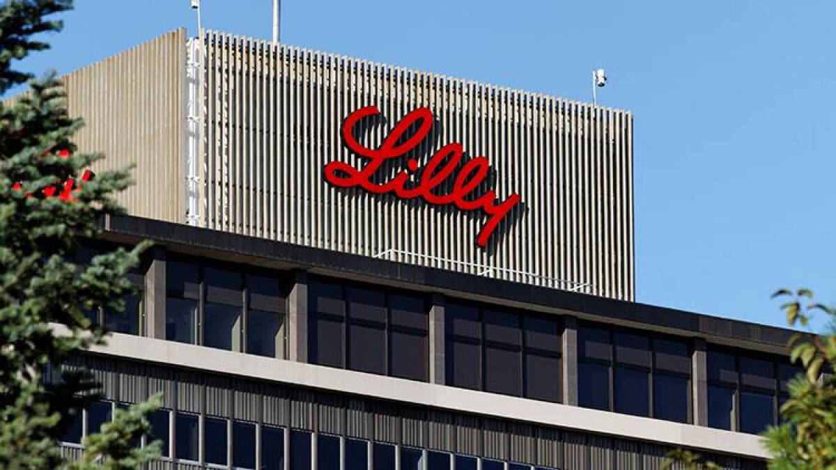 Lilly logo on the company's headquarters