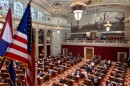Members of the Missouri House gather to debate legislation on Monday.