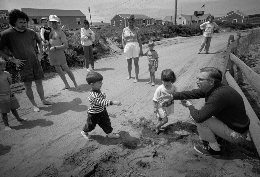 In Nantucket in 1992, the word is out that Fred is in town, and fans large and small stop by for a sighting and a chat.