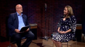 "KRWG Music Spotlight" host Scott Brocato and singer-songwriter Daisy Blue