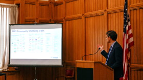 Executive Director of DataHaven, Mark Abraham spoke at DataHaven’s 2023 Connecticut Community Wellbeing Index. Datahaven, in collaboration with the Community Foundation for Greater New Haven, Fairfield County’s Community Foundation, and the Hartford Foundation for Public Giving presented highlights from DataHaven’s 2023 Connecticut Community Wellbeing Index to promote dialogue on the challenges and opportunities Connecticut faces on March 13, 2023, at the Capitol Building in Hartford, CT.