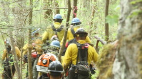The fire at Natural Bridge State Resort Park was deemed "100 percent contained" Monday.
