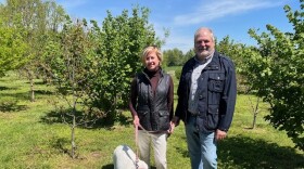 May May and Chris Barton with Pinky