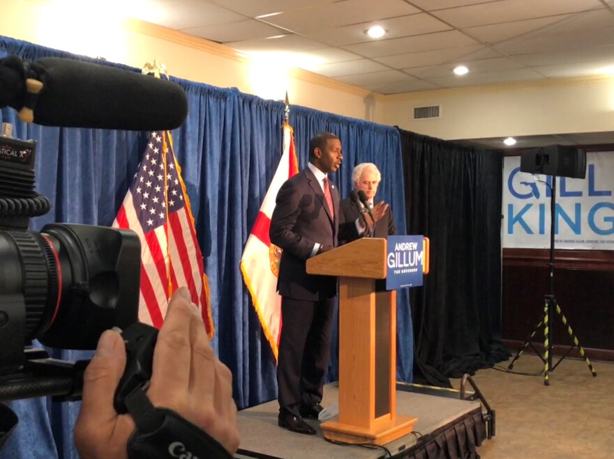 Tallahassee Mayor Andrew Gillum addresses press amid recount for Florida's governor.