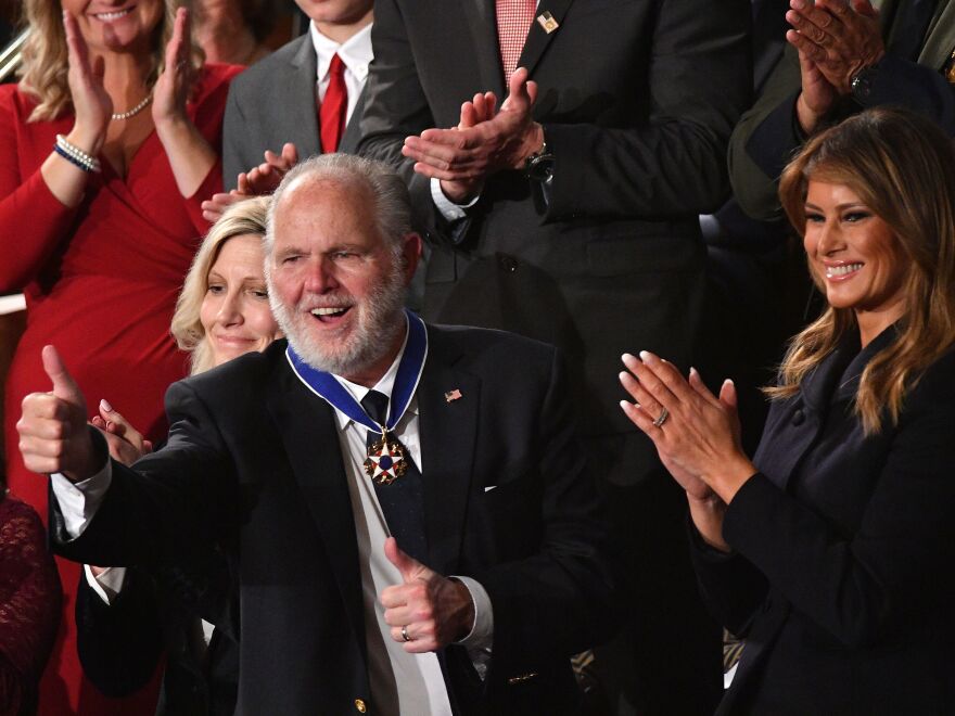 Conservative talk radio host Rush Limbaugh was awarded the Presidential Medal of Freedom during Trump's State of the Union address.