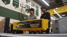 Students learn about possible future career fields during a skilled trades job fair at Williamsville North High School.