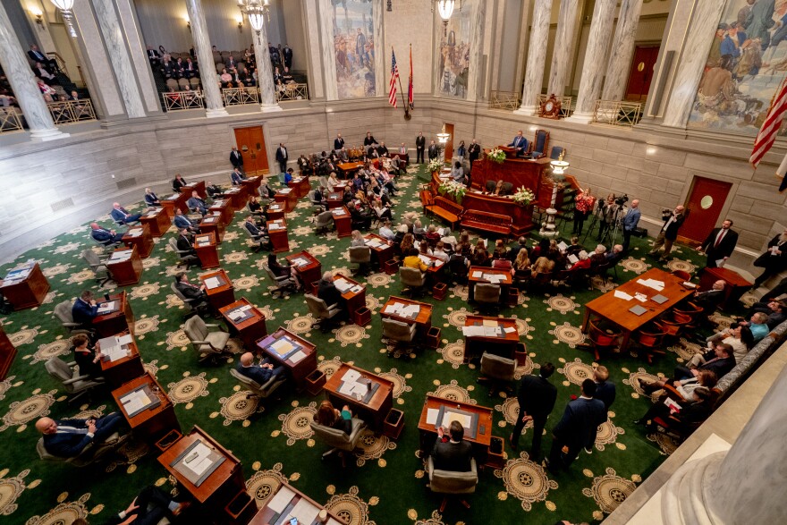 The Missouri Senate on Wednesday, Jan. 4, 2023, during the first day of the legislative session in Jefferson City.