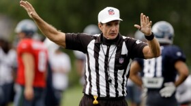 NFL referee Bill Leavy at a Seattle practice last year, where he admitted making bad calls in the Seahawks' loss to the Steelers in Super Bowl XL. Leavy is working Sunday's Seahawks/Steelers game - where the Hawks are 14-point underdogs.