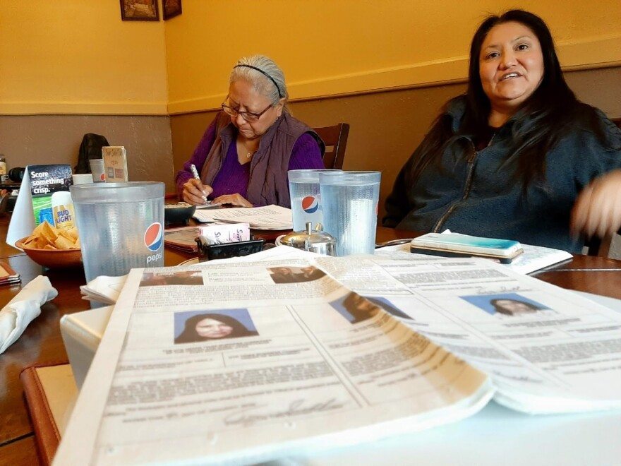 Angelita Chegup (left) and Tara Amboh are among four women banished from their reservation for what they say are political reasons. They're now suing the Ute Tribe in Utah.