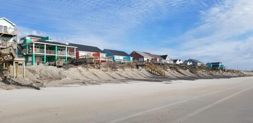 File photo of homes along Topsail Beach, N.C.