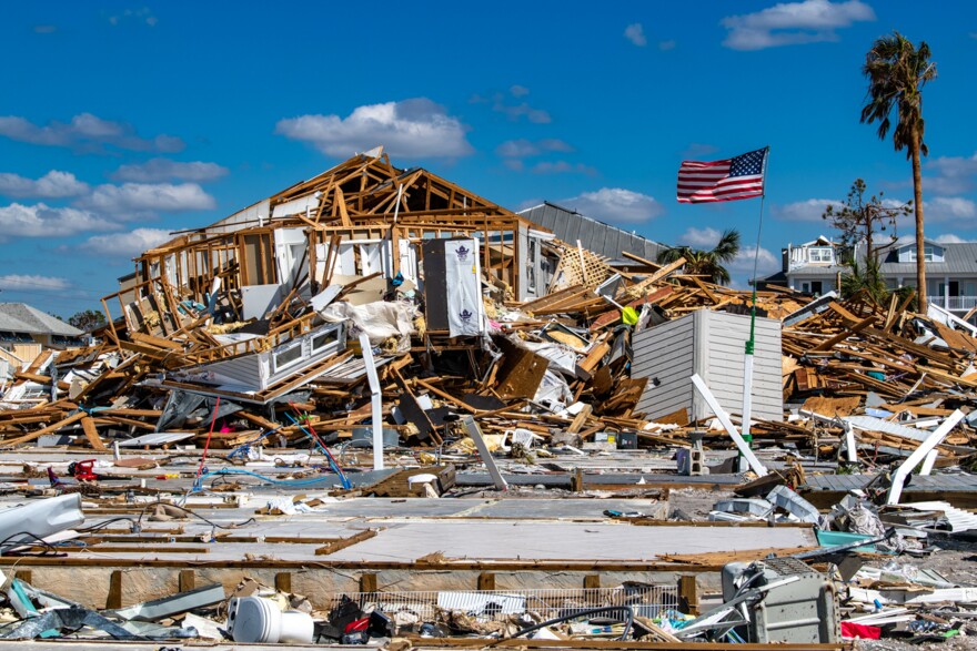 Mexico Beach, FL., Oct. 14, 2018--Hurricane Michael made landfall on the Florida Panhandle October 10th, with 155 mile-per-hour winds establishing it as the strongest storm to hit the continental U.S. since 2004. With winds as high as 155 mph, the Category 4 storm slammed coastal towns in the area, leveling buildings and structures, flooding streets and leaving a trail of destruction. FEMA/K.C. Wilsey