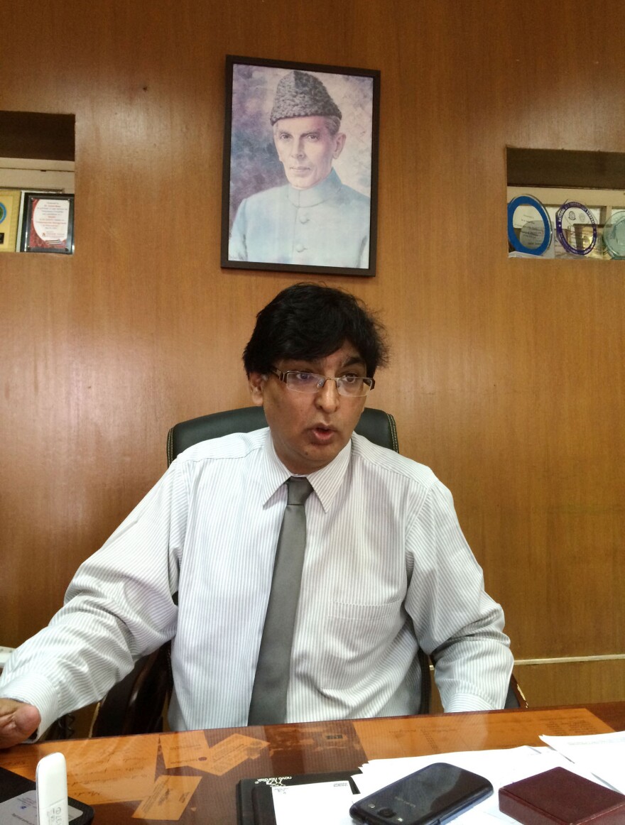 Dr. Raza Jamal, of the National Institute of Child Health in Karachi, supports polio eradication. But, he says, the vaccination campaigns have taken away precious health resources.