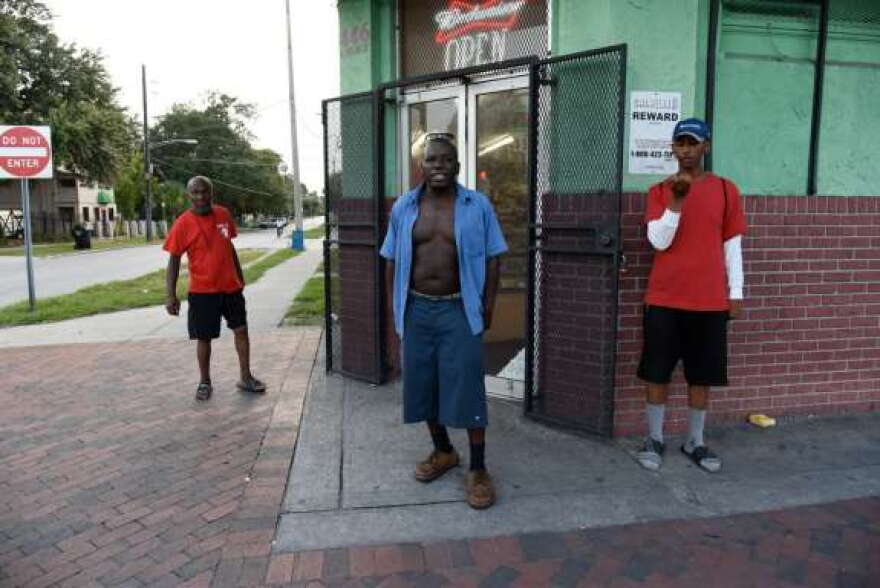 Parramore residents at a neighborhood corner store. Photo: Michael Justice. 