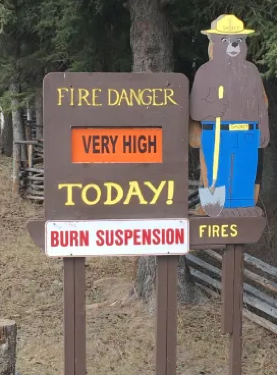 State Forestry officials say fire danger remains very high around the Interior.