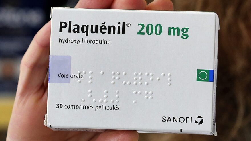 The move comes after the World Health Organization halted clinical trials of the drug as a treatment, citing a study that found no benefit and a higher mortality rate for hospitalized patients. A box of hydroxychloroquine, under the brand name Plaquenil, is seen in a pharmacy in Paris.