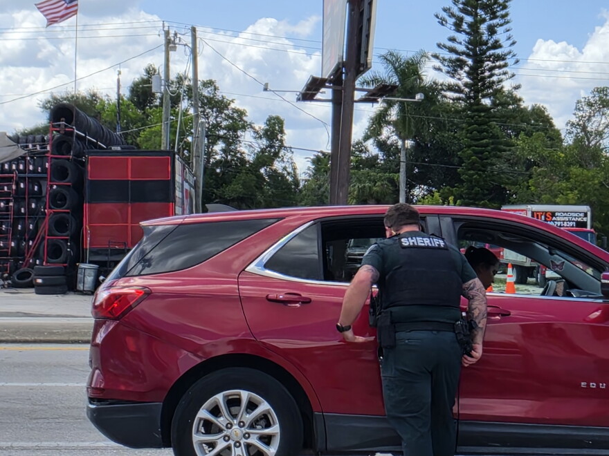 Since Florida ramped up its immigration enforcement efforts, routine traffic stops may now lead to ICE detention and deportation. The above stop took place on Palm Beach Boulevard by a Lee County Sheriff's Office deputy.