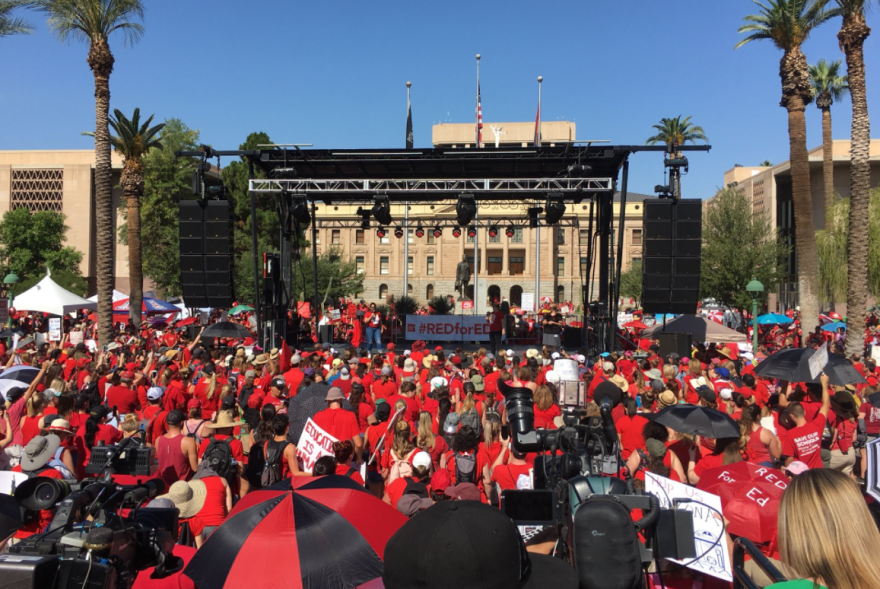 #RedForEd supporters