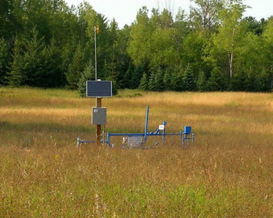 A natural gas line in northern Michigan.