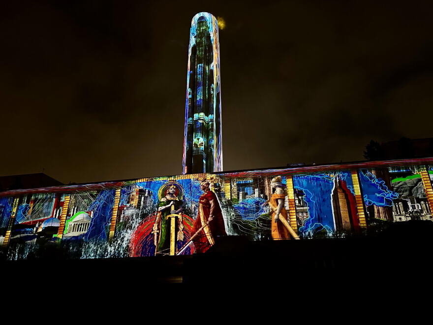Xavier de Richemont’s installation for “Liberty’s Beacon” is one of three that will run through Veterans Day