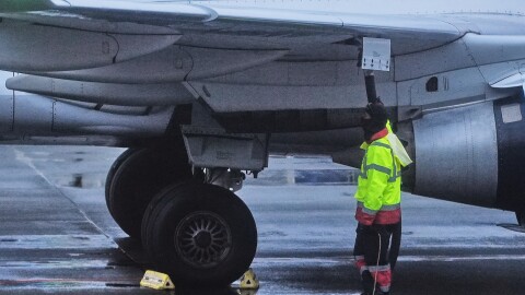 FILE - An airplane is refueled at Seattle-Tacoma International Airport in SeaTac, Wash., on Sunday, Nov. 23, 2025. (AP Photo/Lindsey Wasson, File)