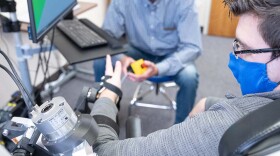 University of Idaho College of Engineering therapeutic robots used for physical therapy and rehab in Spokane at St. Luke's Rehabilitation Medical Center.