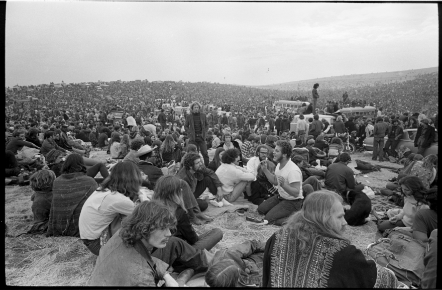 A crowd estimated at 300,000 gathered for the free concert at the Altamont Speedway on Dec. 6, 1969. (Courtesy of Beth Bagby)
