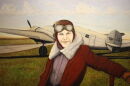 Amelia Earhart is among the icons whose portraits hang in Art Center Sarasota as part of 'Icons' art exhibition.