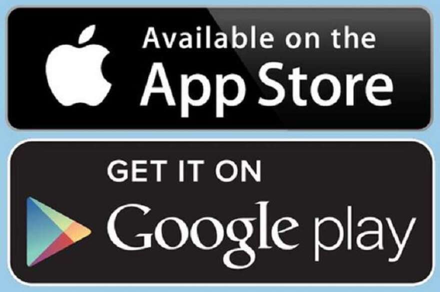 Image: Google Play and Apple App store logos