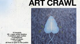 Poster highlights the date of the Tri-Main Art Crawl on Friday, July 24