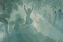 Painting depicts Harriet Tubman breaking shackles. 
