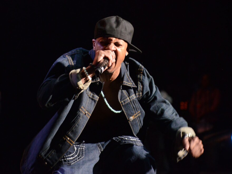 Chris "Mac Daddy" Kelly during a performance on Feb. 23 in Atlanta.