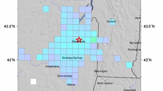 U.S. Geological Survey Earthquake Intensity Map