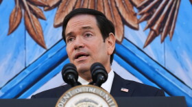 Secretary of State Marco Rubio, speaks during an event at the renamed Donald J Trump Institute of Peace, Thursday, Sept. 3, 2026, in Washington. (AP Photo/Jacquelyn Martin)