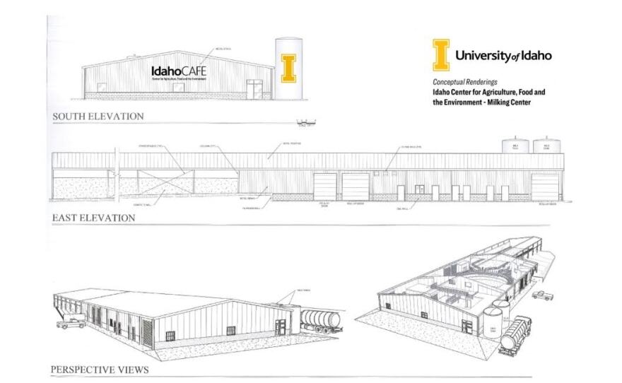 A rendering of the Idaho CAFE research dairy