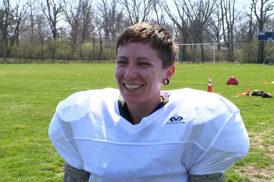 Amanda Stranger, linebacker for the Indiana Valor, said when she was growing up, tackle football wasn't an option. She said she hopes to be a role model for younger generations of female athletes from the east side of Indianapolis. "I definitely do feel a great sense of purpose playing as a professional women's tackle football player here, born and raised in Indiana," Stranger said.