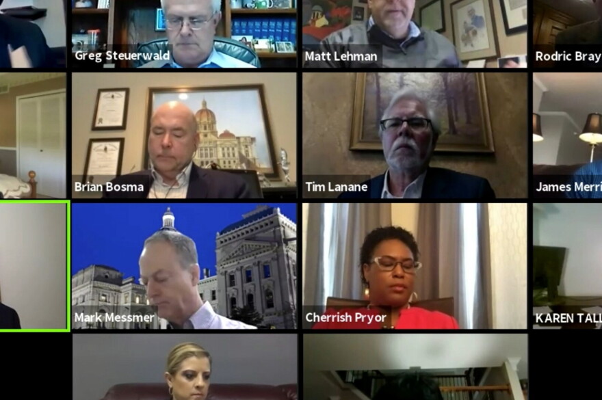 Members of the House and Senate meet via Zoom on May 13th for a Legislative Council meeting.